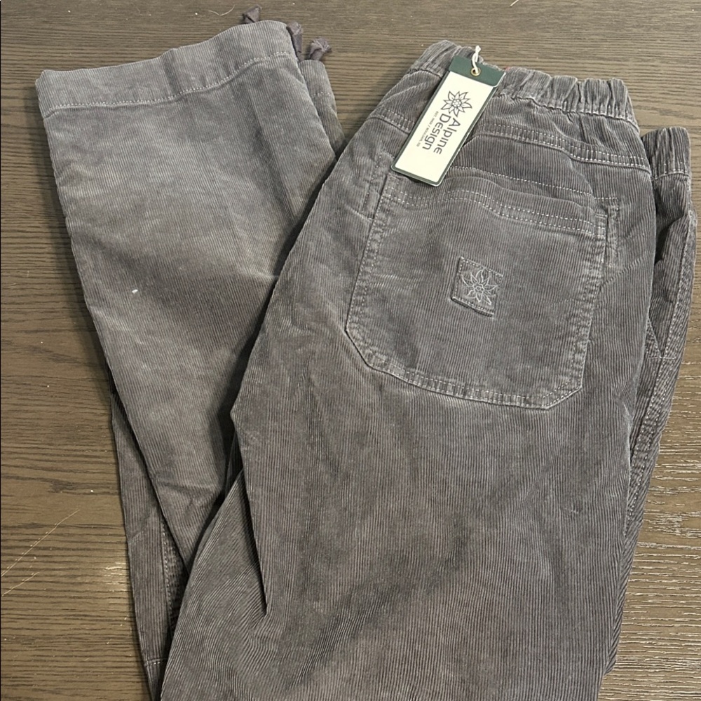 Alpine Design Women's Gray Corduroy Pants